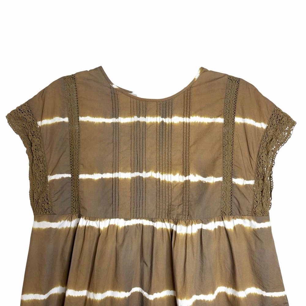 Anthropologie Corey Lynn Calter Tunic Dress S Brigid Brown Tie Dye Boho Mini - Picture 4 of 10